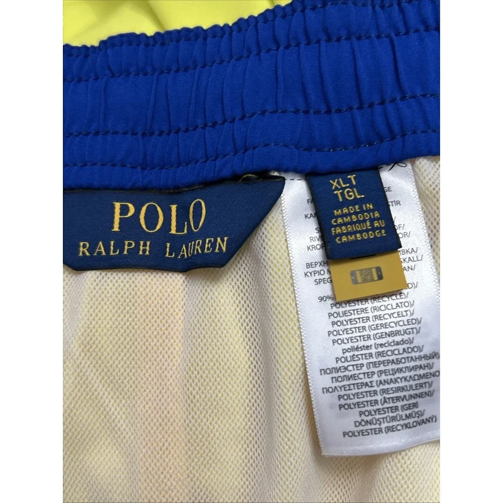 Mens Polo Ralph Lauren Big & Tall Traveler Shorts Swim Trunk Lined Sz XLT $85‎